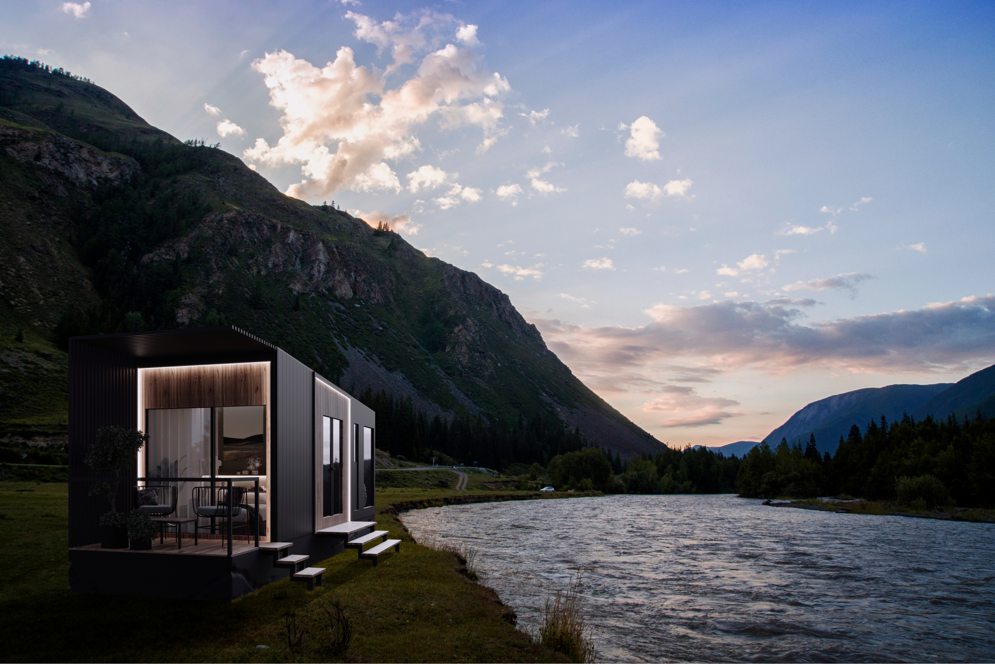 Tiny House, Containerhus, Modulhus, Minihus, 16,72 m² - til 2 personer - Model 0 Tiny House, Containerhus, Modulhus, Minihus, 16,72 m² - til 2 personer - Model 0