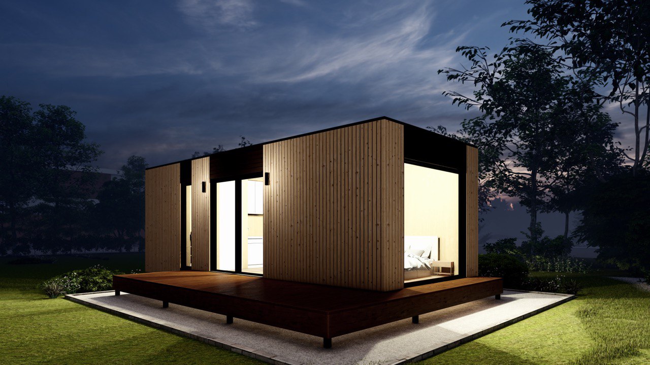 Tiny House -  Modulhus - Mini hus, Færdighus - 29 m² - Energieffektivt - SIP-Model