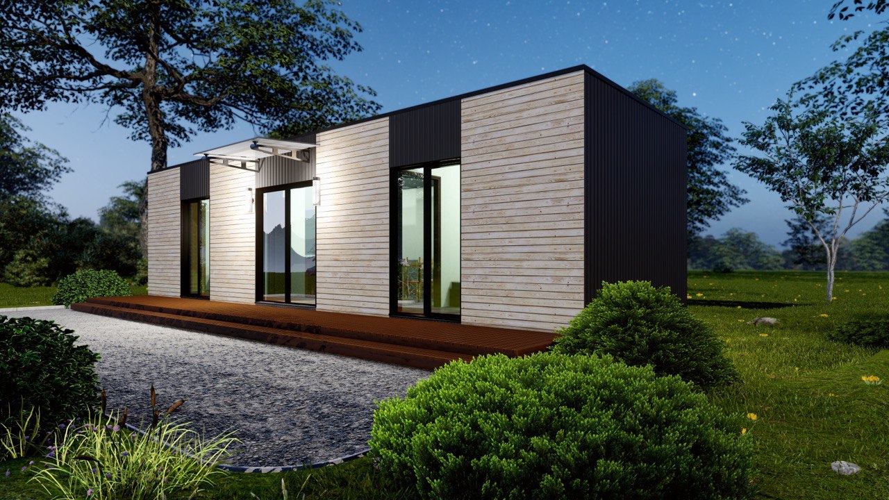 Tiny House -  Modulhus - Mini hus, Færdighus - 39 m² - Energieffektivt - SIP-Model