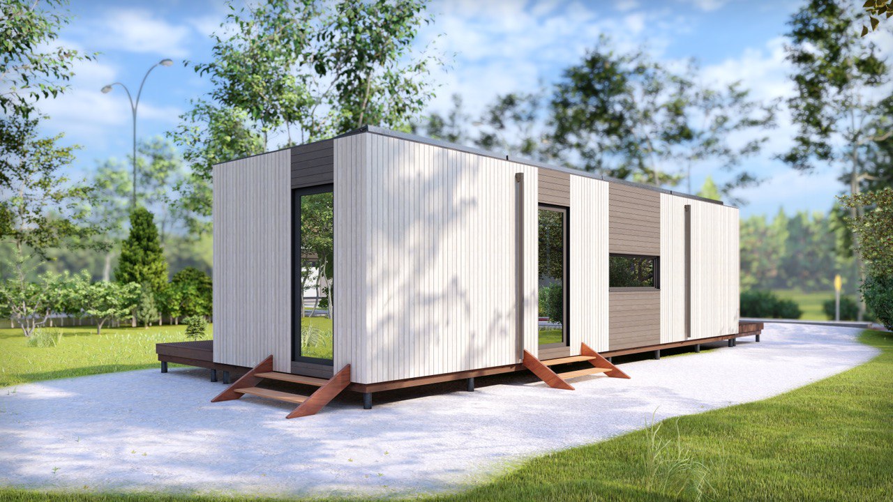 Tiny House -  Modulhus - Mini hus, Færdighus - 40 m² - Energieffektivt - SIP-Model